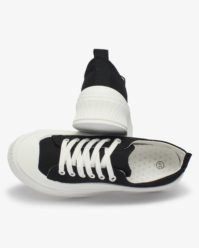 Royalfashion Baskets de sport noires à plateforme Luceri