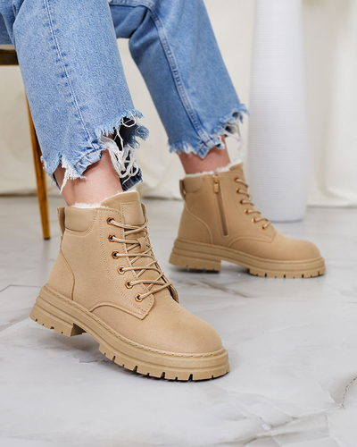 Royalfashion Bottes de trappeur isolées pour femmes marron clair Radoras