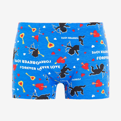 Boxer homme bleu avec imprimé - Sous-vêtements