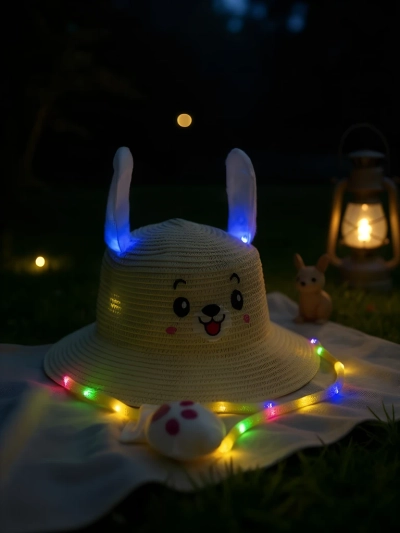 Chapeau de paille pour enfants Royalfashion Chapeau Glow Puppy