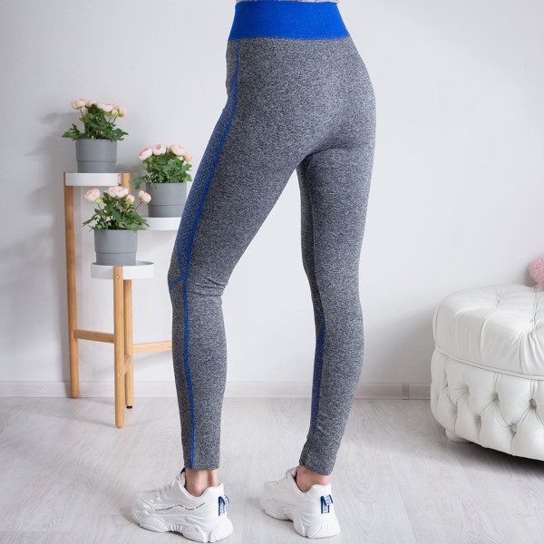 Guêtres grises avec inserts bleus - Pantalon 1