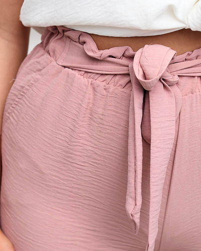 Short court femme rose avec poches - Vêtements