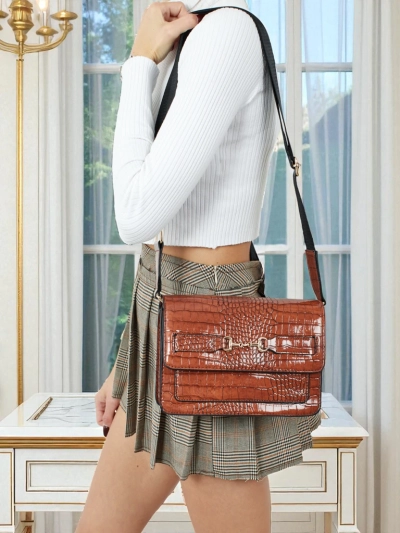 Petit sac à main verni pour femme en cuir écologique Lunisse