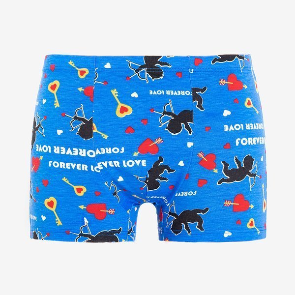 Boxer homme bleu avec imprimé - Sous-vêtements
