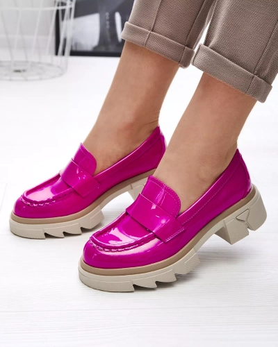 Royalfashion Mocassins fuchsia laqués pour femme Gelopa