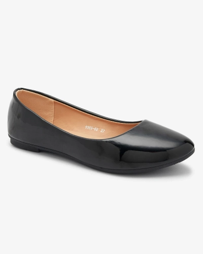 OUTLET Royalfashion Ballerines laquées pour femme noir Fama