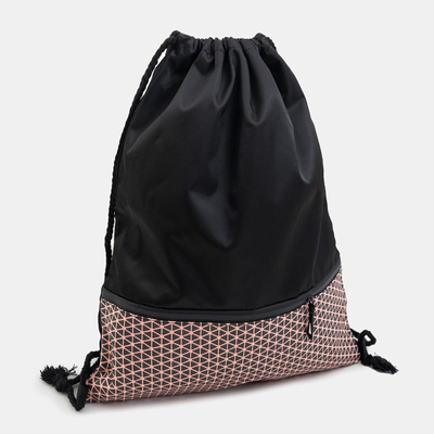 Sac à dos noir type sac pour femme avec imprimé rose réfléchissant - Accessoires