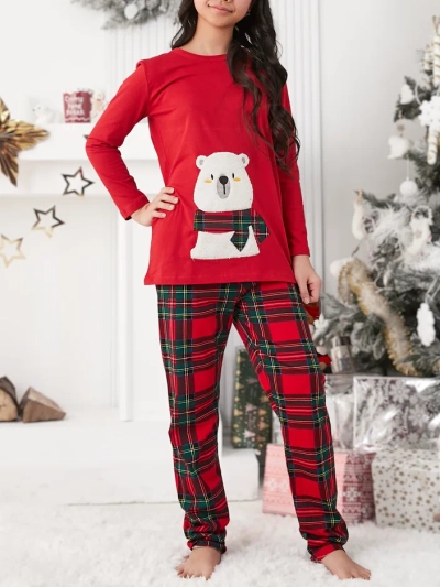 Pyjamas en coton pour enfants Royalfashion Noël avec impression