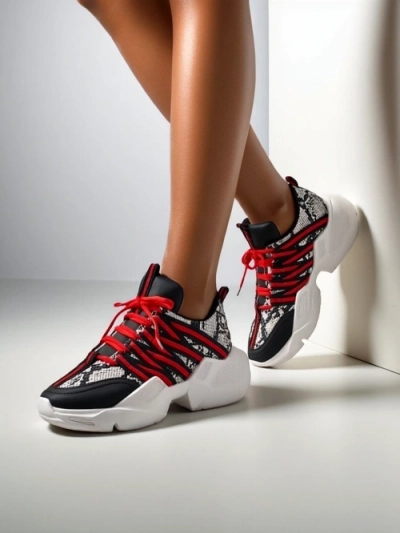Baskets de sport Royalfashion pour femmes sur une semelle plus épaisse Ivvert