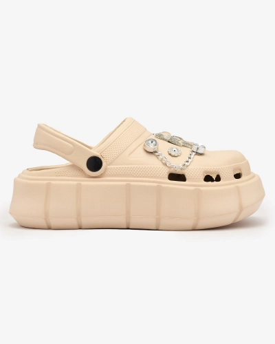 Royalfashion Tongs en caoutchouc beige pour femme Kooranza