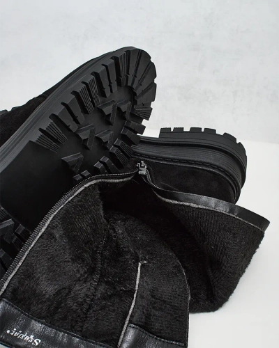 Royalfashion Bottes en éco-daim pour femme Homni