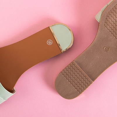 Pantoufles Josefa pour femmes vert clair - Chaussures