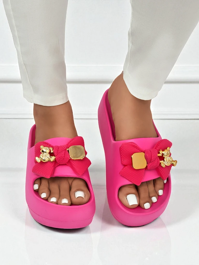 Tongs en caoutchouc pour femmes Royalfashion avec nœud décoratif Alday