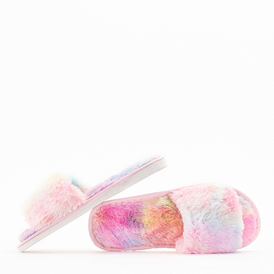 Chaussons femme colorés en fourrure Tisa - Chaussures