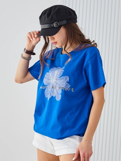T-shirt en coton Royalfashion pour femmes Plus en Plus