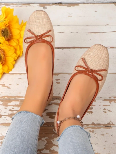 Royalfashion Ballerines pour femmes avec paillettes et un nœud Aramie