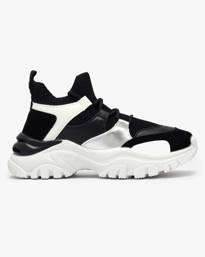 Baskets de sport blanches et noires pour femme Ziragga- Footwear