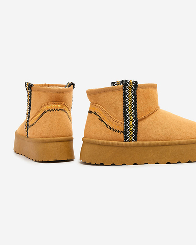 Royalfashion Bottes courtes pour femmes a'la bottes de neige avec ornement Erititta