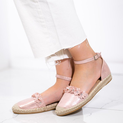 OUTLET Espadrilles roses à fleurs Ostera - Chaussures