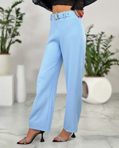 Royalfashion Pantalon large en tissu pour femme