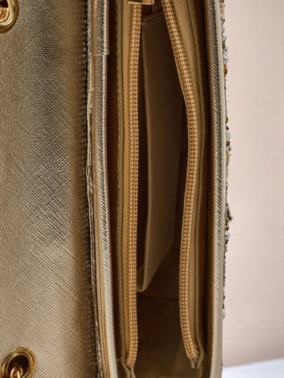 Sac à main doré Elegancia Fiori