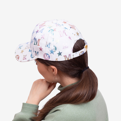 Casquette femme blanche lettres multicolores - Accessoires