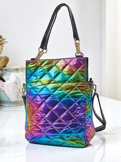 Royalfashion Grand sac à main femme HoloQuilt Shopper