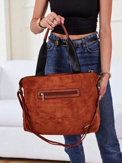 Sac à main shopper pour femme éco + suédine Azure Veil