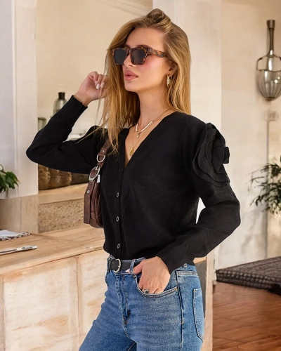 Royalfashion Pull femme déboutonné