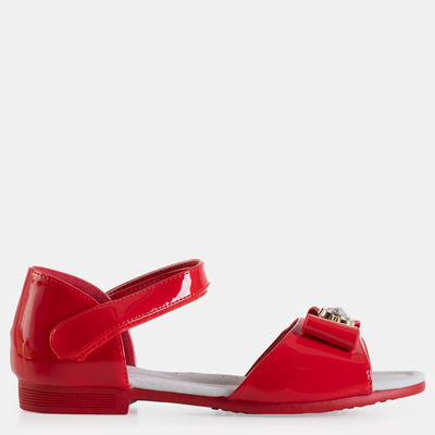 Sandales enfant rouges à nœud Albina - Chaussures