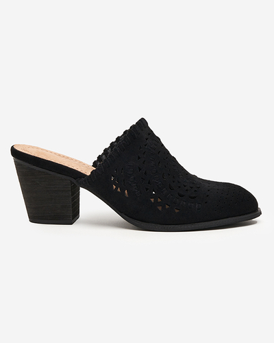 OUTLET Chaussures femme noires à talon haut Aqarion - Chaussures