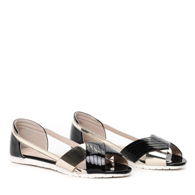 Ballerines noires en cuir écologique Athalia - Chaussures 1