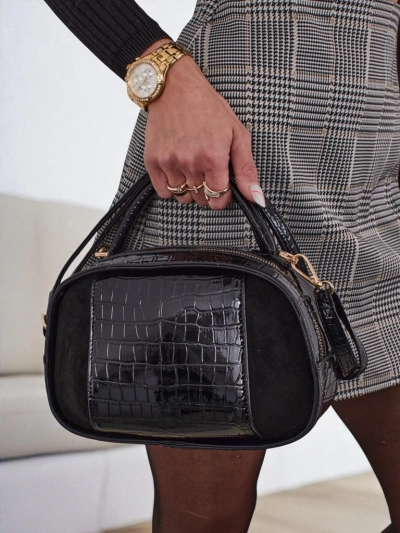 Petit sac à main pour femme en cuir écologique verni Lunar Space