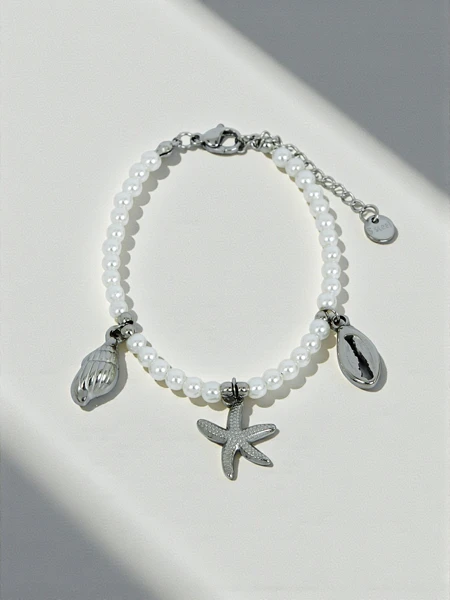 Bracelet Poseidon Mare Stella avec Motifs Marins et perles