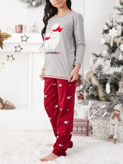 Pyjama en coton pour enfants Royalfashion Noël avec des ours polaires