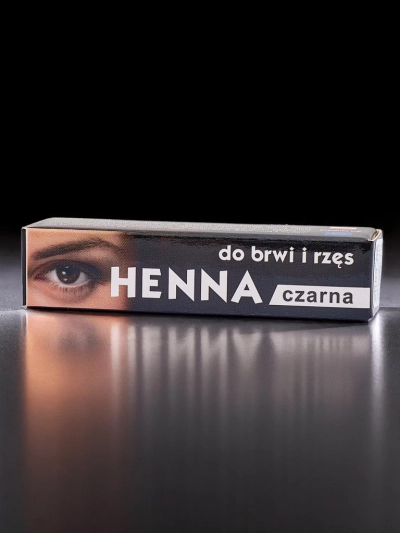 Poudre noire de henné pour sourcils et cils