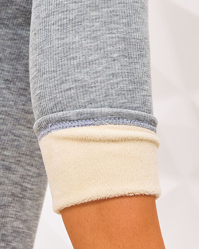 Royalfashion Leggings isolés côtelés pour femme