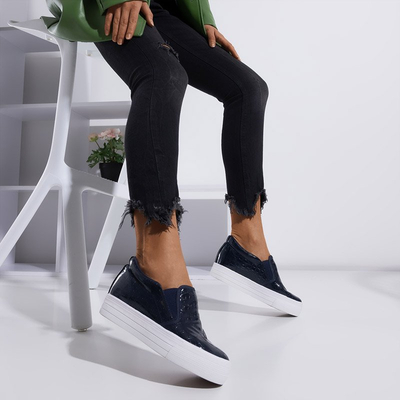 OUTLET Chaussures de sport pour femmes bleu marine avec un coin intérieur Moriko - Footwear