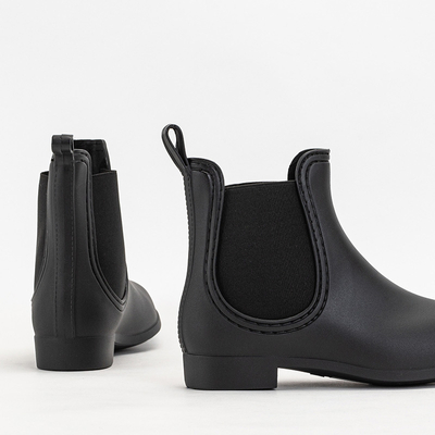 Bottes wellington mates Osehi noires à bout en amande - Footwear