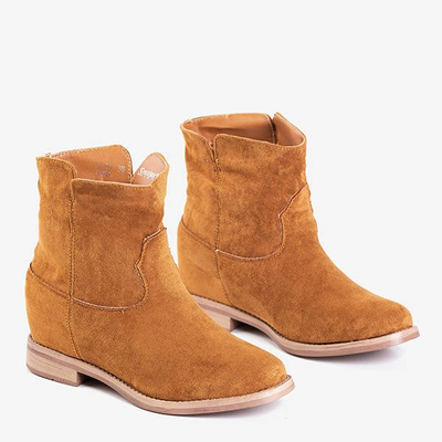 Bottines Eliana en Daim Écologique à Talon Compensé