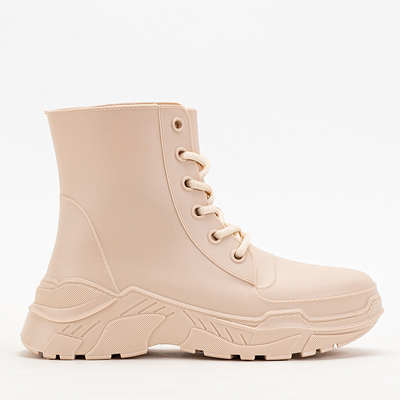 Bottes femme crème a'la bottes en caoutchouc Aiax - Footwear
