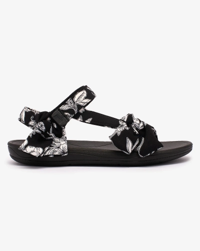 Royalfashion Sandales pour femmes avec imprimé en noir Andreti