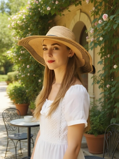 Royalfashion Chapeau de paille femme Rionnav