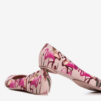 OUTLET Meliski rose avec imprimé flamant rose Copteria - Chaussures
