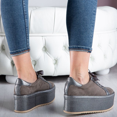 Creepers à plateforme grise Anime - Footwear