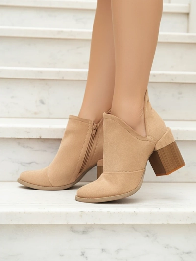 Bottes pour femmes marron clair avec découpes Plinara - Footwear