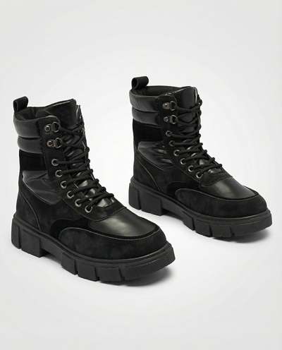 Bottes de trappeur isolées noires pour femmes Kasemi- Footwear