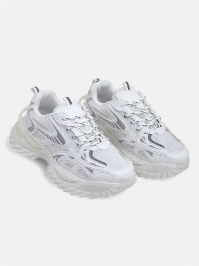 Gloriosa Baskets Blanches pour Femmes en Cuir Écologique