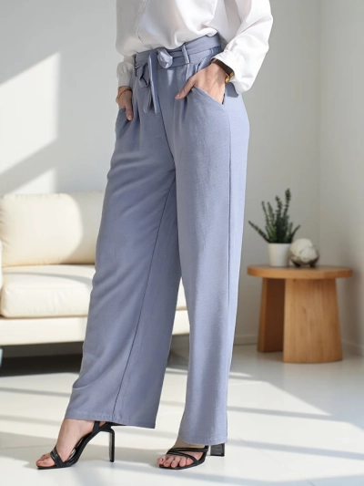 Pantalons larges Royalfashion pour femmes avec une ceinture