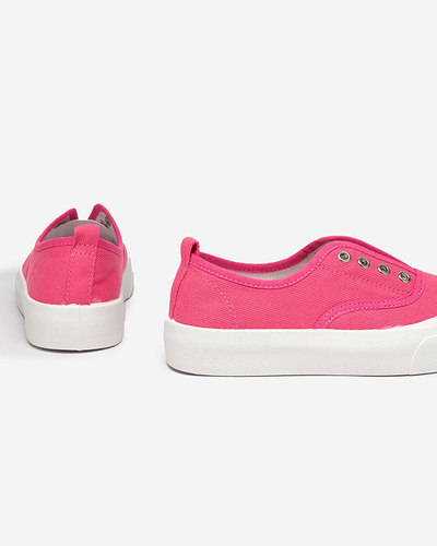 OUTLET Baskets femme rose foncé avec une semelle plus épaisse Askol- Shoes